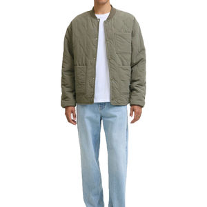 Blousons matelassés d'hiver imperméables en toile à capuche et col montant pour hommes, style Bobmer unisexe, ultra-hybrides, chauds, streetwear, manteau matelassé OEM - Product Image 5