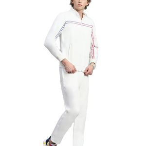 Custom Logo Spring Breathable 2 in 1 Vintage Lightweight Tracksuit Baggy Sweat <b>Suit</b> 100% Cotton French Terry - Product Image 1