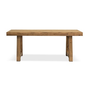 <b>Rustic</b> Solid <b>Wood</b> Rectangle <b>Dining</b> <b>Table</b> With Trestle Legs For Home Furniture Use - Product Image 2