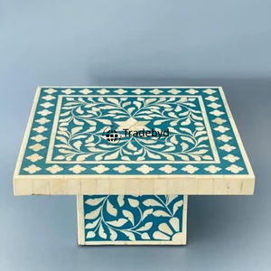 Support à gâteau rectangulaire décoratif en os incrusté, qualité supérieure, écologique, fait main, pour service de table Tradebyd - Product Image 2