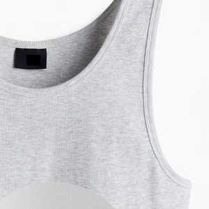 Men's Breathable 100% Cotton <b>Tank</b> <b>Tops</b> Solid Color O-Neck Casual Gym Wear Workout Knitted Plain Dyed Black <b>White</b> Gray - Product Image 5