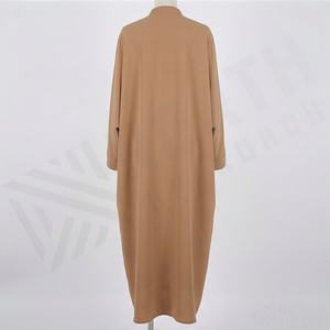 Nouvelle Abaya musulmane toutes saisons pour femme, modèle à manches longues, col en V, longueur cheville, élégante, en mousseline légère. - Product Image 2
