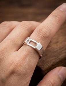 Genuine 925 Sterling Silver 7x5mm East West Emerald Cut Semi Mount <b>Ring</b> Rectangle Stone <b>Blank</b> Collet <b>Ring</b> Setting - Product Image 1