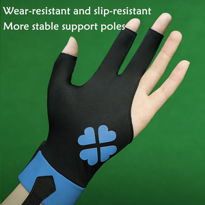 Gant de billard rose en PU à demi-doigts, fermeture auto-agrippante pour main droite, unisexe, pour usage sportif toutes saisons - Product Image 5