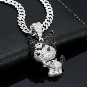 Collar con Colgante de Diamante Cultivado en Laboratorio para Hombre, Diseño Hip Hop, Chapado en Rodio, Oro, Oro Rosa, Oro Blanco, Plata, Joyería Fina de Lujo, Regalo - Product Image 4