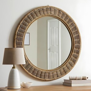 Espejo Decorativo Tallado a Mano en Bambú |   Artesanía Asiática en Pergaminos al por Mayor - Product Image 1