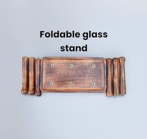 Wooden Glass Holder Stand <b>Kitchen</b> Storage Organiser Glass Holder for Dining Table for <b>Kitchen</b> Decor 6 Glass Hanging/Antique Burn - Product Image 5