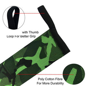 Muñequeras Deportivas Ajustables de Nailon con Estampado de Camuflaje, de Alta Calidad, Elásticas, para Gimnasio, Levantamiento de Pesas, Fabricadas en Pakistán - Product Image 5