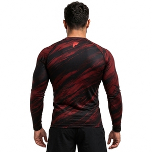 Athletic <b>men</b> <b>rash</b> <b>guard</b> designed with moisture control fabric comfortable fit and reliable quality for daily workouts - Product Image 2