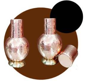 Elegante Botella de Cobre para Beber, Recipiente Ayurvédico para Almacenar Agua para la Rutina Diaria de Bienestar - Product Image 5