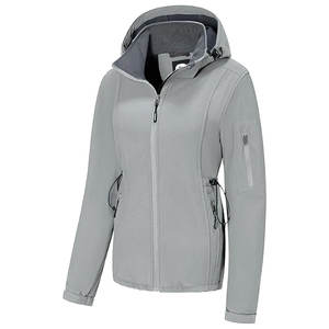 Chaqueta Softshell Ligera para Mujer, Forrada de Polar, Cortavientos, Resistente al Agua, con Capucha, para Correr y Golf - Product Image 4