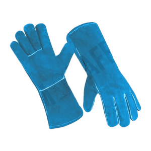 ถุงมือเชื่อมโลหะเกรดพรีเมียม หนังวัวแท้ บุผ้าฝ้ายขนแกะ ป้องกันการสั่นสะเทือน ทนความร้อน ป้องกันประกายไฟ - Product Image 6