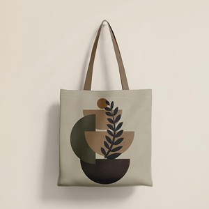 Grand sac fourre-tout réutilisable, sac de shopping en coton écologique pour les voyages, le travail, la plage et l'usage quotidien - Product Image 1