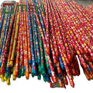 100% bâtons de manche de balai en bois d'eucalyptus vadrouille à poussière enduite de PVC brut avec des échantillons d'utilisation de jardin de maison sans Surface de Nature - Product Image 1