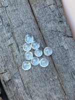5 MM Batu Aquamarine Alami Bentuk Bulat Cabochon Elegan Cabochon Aquamarine Alami Bulat Untuk Pembuatan Perhiasan 5.51 Karat