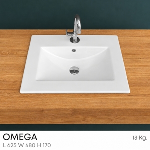 Grifo Monomando OMEGA con Acabado Cromado Brillante Moderno, Certificado por NSF, para Lavabo Sobre Encimera, Instalación de un Solo Orificio - Product Image 3