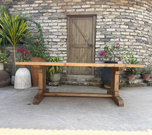 <b>Rustic</b> Brown Recycled Wood Oak Table Living Room Glass <b>Cabinet</b> Furniture for Home Use from VietNam. - Product Image 1