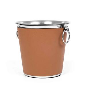 Seau à glace à double paroi, forme cylindrique, refroidisseur à champagne, seau à vin en métal pour usage domestique ou bar, hautement isolé - Product Image 2