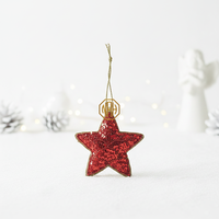 Ornement suspendu en feuille de Wattle dorée, orné de perles et de paillettes faites à la main, décoration de Noël, marché australien