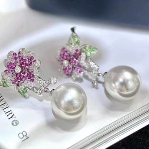 Nouvelles boucles d'oreilles pendantes en argent pur 925, 12-13 mm, épaisses, dorées, polyvalentes, exquises, 12 perles dorées, boucles d'oreilles pendantes de base - Product Image 4