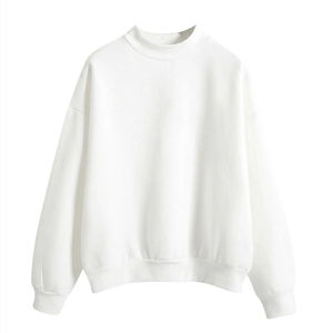 Sweat-shirt unisexe décontracté à col rond, tricoté, couleur unie, manches longues, coupe ajustée, style streetwear hiver - Product Image 2
