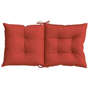 Ensemble de 4 coussins de chaise d'extérieur à dossier bas, rouge mélangé, en tissu 100 % polyester, élégants et durables - Product Image 6