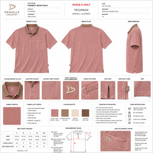 Polo en coton Oxford de haute qualité, manches courtes, couleur unie, design décontracté avec poche, finition lavée, longueur normale - Product Image 5