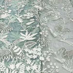 Custom Multi Embroidery Cotton <b>Fabric</b> Eyelet Floral Embroidered <b>Fabric</b> for Garment and Dress - Product Image 6