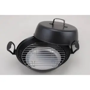 Useful Comping Tools Simple Iron Smoking Cooker BBQ Leisure Time Outdoor Activity 77410 Iron Smoking Cooker 27 cm