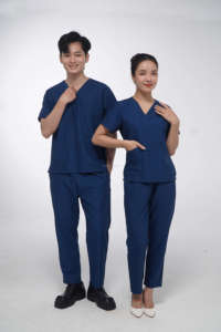 Uniforme de Trabajo Cómodo de Algodón Tejido para Personal de Spa, Traje Transpirable para Salón de Belleza 4SU - Product Image 2