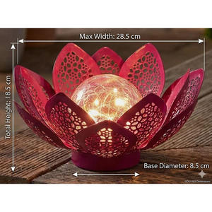 Boule de fleurs en filigrane LED alimentée par batterie, certifiée IP65, solaire - Product Image 5