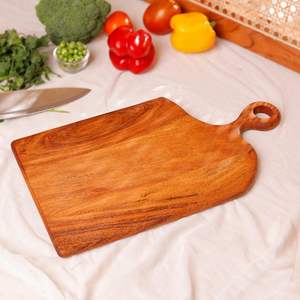 Planche à découper en bois avec couteau de cuisine, non toxique, facile à nettoyer, passe au lave-vaisselle - Product Image 3