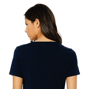 Camiseta Casual de Punto Liso Teñido para Mujer, Cuello en V, Corte Ajustado, Cómoda, Elegante, Hecha a Medida, de Alta Calidad para Uso Diario - Product Image 6