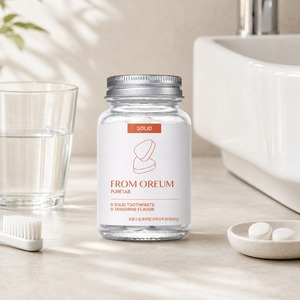 [FROM OREUM] Dentifrice solide aromatisé à la mandarine de Jeju, 60 comprimés pour une routine de brossage quotidienne - Product Image 3