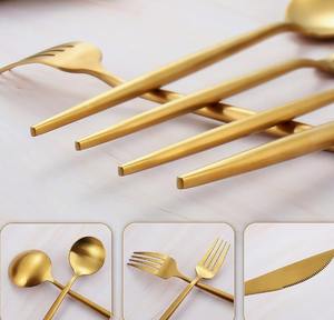 Ensemble de couverts élégants en acier inoxydable doré mat, 20 pièces, pour 4 personnes, au meilleur prix - Product Image 4