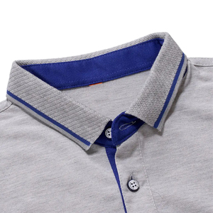 Polo en coton durable à col rabattu, coutures de qualité supérieure, logo personnalisé, en vente - Product Image 5