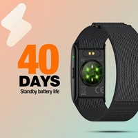 Gelang Pintar Tampilan Digital Mode Olahraga Pelacak Kebugaran Pemantauan Detak Jantung dan Tidur Terus Menerus 24/7 Baterai Tahan Lama 40 Hari