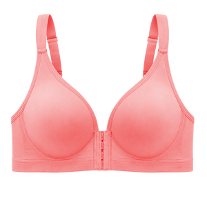 Sujetador sin costuras con cierre frontal para mujer, tirantes ajustables, cómodo para uso diario, lencería suave y elástica, OEM ODM, copa completa - Product Image 1