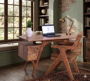 Contemporary Wooden Console <b>Table</b> With Open Storage Shelves For Living Room Entryway Hallway And Office Spaces - Product Image 3