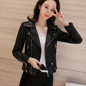 Wholesale Motorcycle Genuine Sheep <b>Leather</b> <b>Jacket</b> <b>for</b> <b>Women's</b> Ladies Cropped <b>Bomber</b> Style Fashion Spring <b>Leather</b> <b>Jacket</b> <b>Women</b> - Product Image 5
