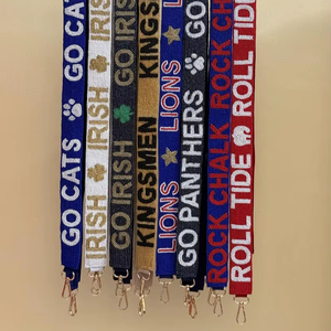 Correa de cuentas de semillas naranjas, correa de bolso bordada, correa de cuentas hecha a mano, correa de cuentas ajustable, correa de cuentas artesanal - Product Image 1