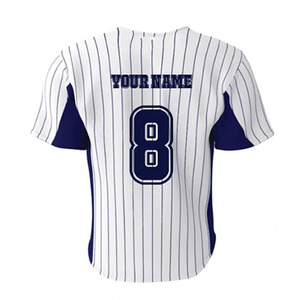 <b>Blue</b> Color Baseball Jersey 100% Polyester Sports <b>Top</b> V-Neck Slight Stretch Fabric, Four Seasons Sports Team Wear Jersey - Product Image 3