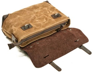 Classic Brown Leather Unisex Fashion Nylon Zipper Messenger Bag Waterproof <b>Small</b> <b>Purse</b> for Professional Leather Messenger Bag - Product Image 1