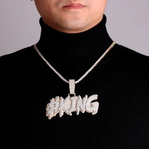 Collar de Gargantilla Estilo Religioso con Colgante de Oso de Hiphop, Chapado en Oro de 18K, con Cristales y Diamantes de Imitación, para Boda, con Cadena de Eslabones Cubanos - Product Image 1