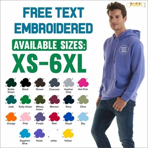 Custom Personalised Embroidered Classic Hooded Sweatshirt <b>Pullover</b> Hoodie <b>Jumper</b> 100% Cotton Fleece Men's Winter Regular Fit - Product Image 6