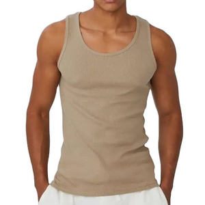 Custom logo tank top men workout tank gym tank quick dry fitness wear bulk supply private <b>label</b> - Product Image 1