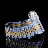 Montre de luxe en acier inoxydable fabriquée en Inde, avec diamants, mouvement mécanique, résistance à l'eau 3 BAR, pour un look sportif et décontracté
