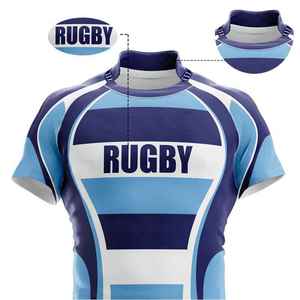 Service OEM, ensembles d'uniformes de rugby personnalisés 100% polyester, vente en gros, haute qualité, anti-UV, séchage rapide - Product Image 5