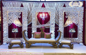 Decoración de Escenario nocturno Mehndi Sangeet de estilo árabe portátil para bodas musulmanas FUNCIÓN DE Henna marroquí e India - Product Image 4