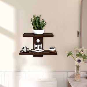 Étagère murale en bois pour salon | Étagère au design unique en forme d'arbre, finition mate, pour bureau, cabine, cuisine - Product Image 1